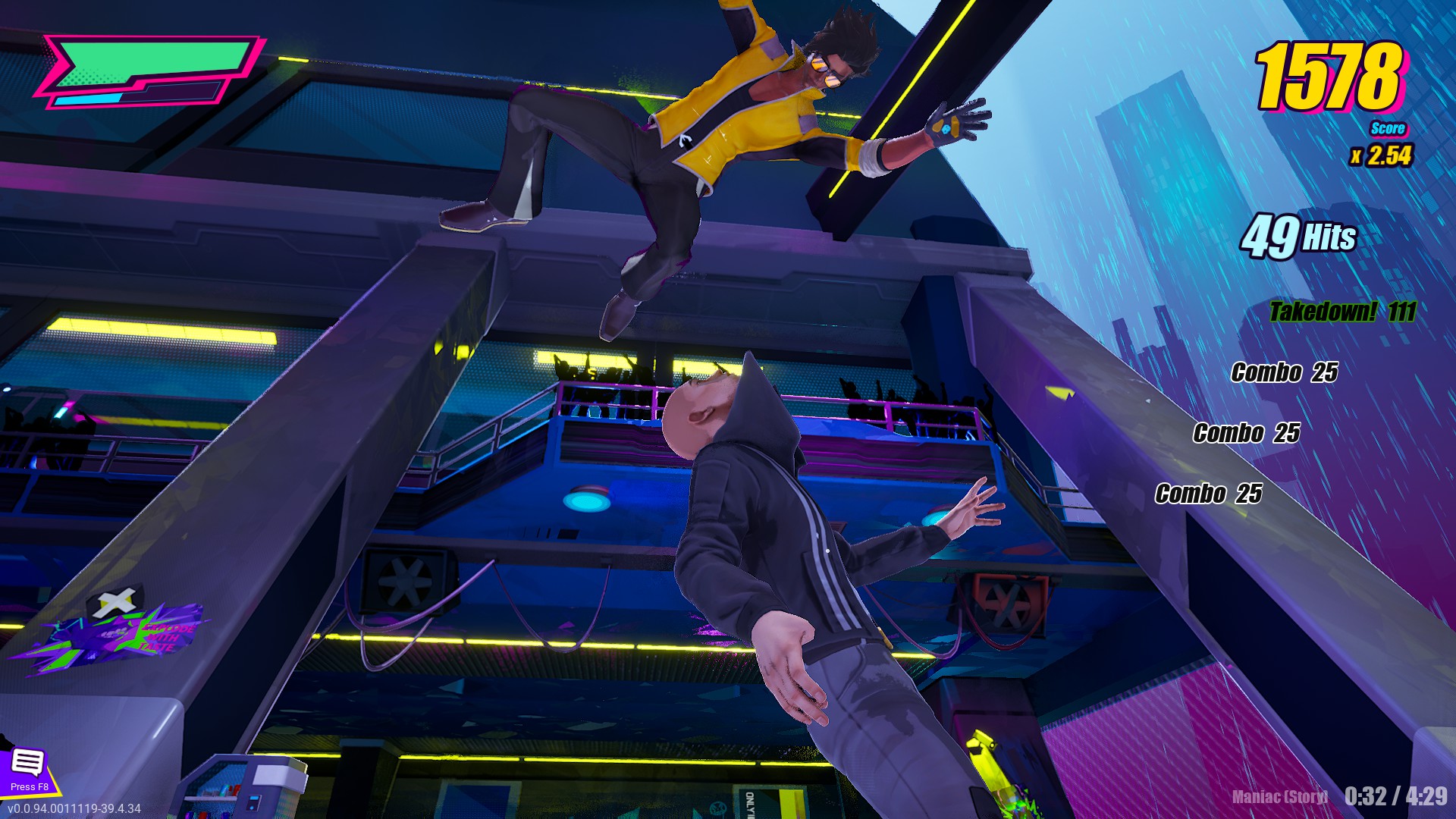 Screenshots from Dead as Disco, a funky rhythm beat-'em-up by Brain Jar Games Inc.