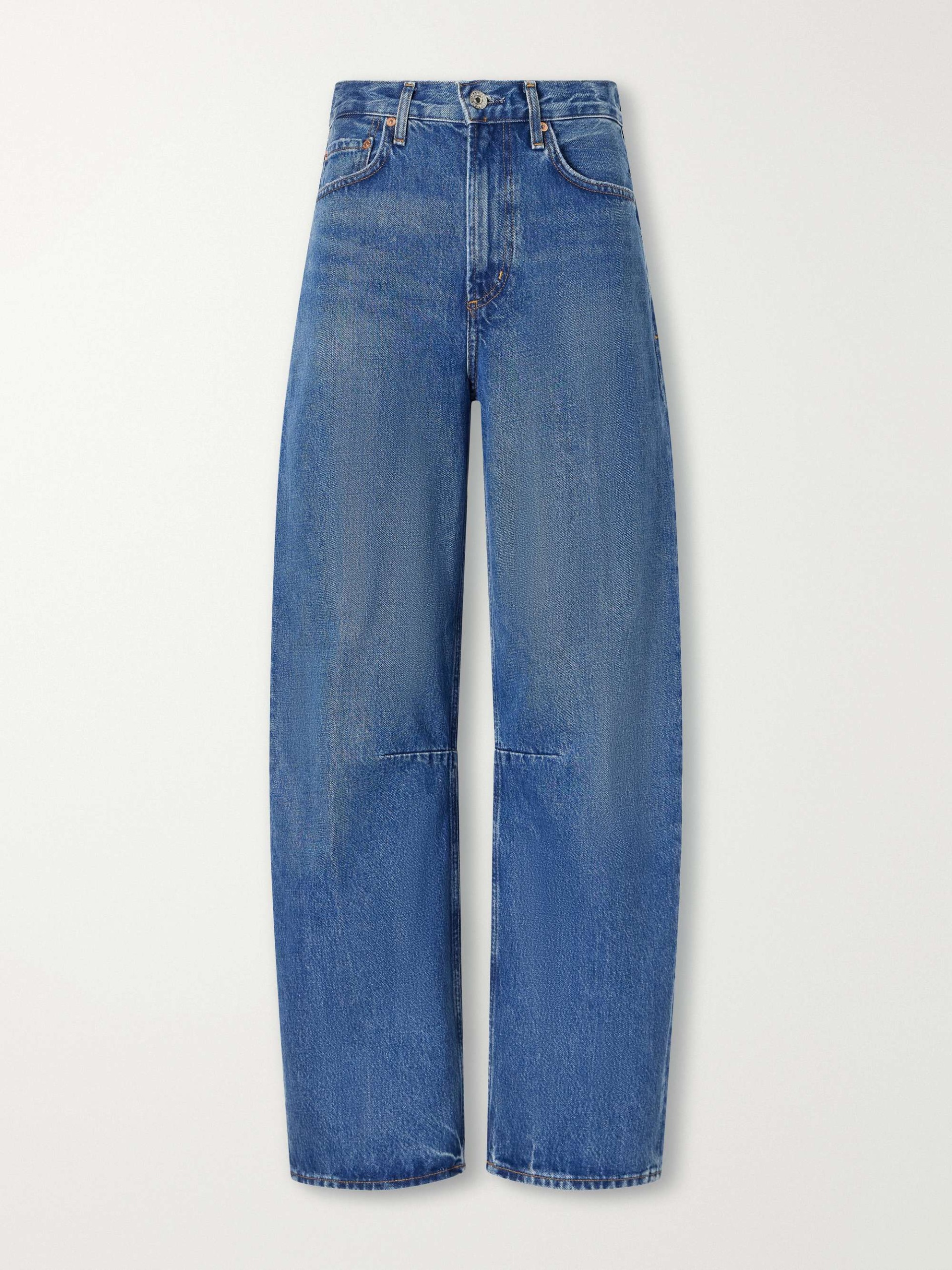 Miro Long Regenerative Cotton Barrel-Leg Jeans
