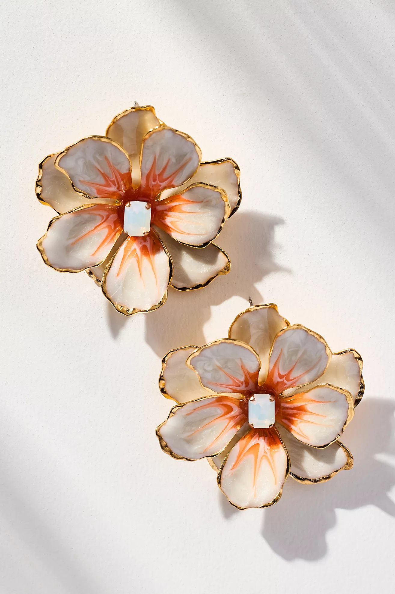 The Pink Reef Handpainted Earrings