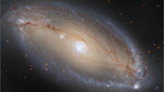 This image from the Hubble Space Telescope shows the galaxy NGC 5728 130 million light-years from Earth, a spiral galaxy that resembles a celestial eye.