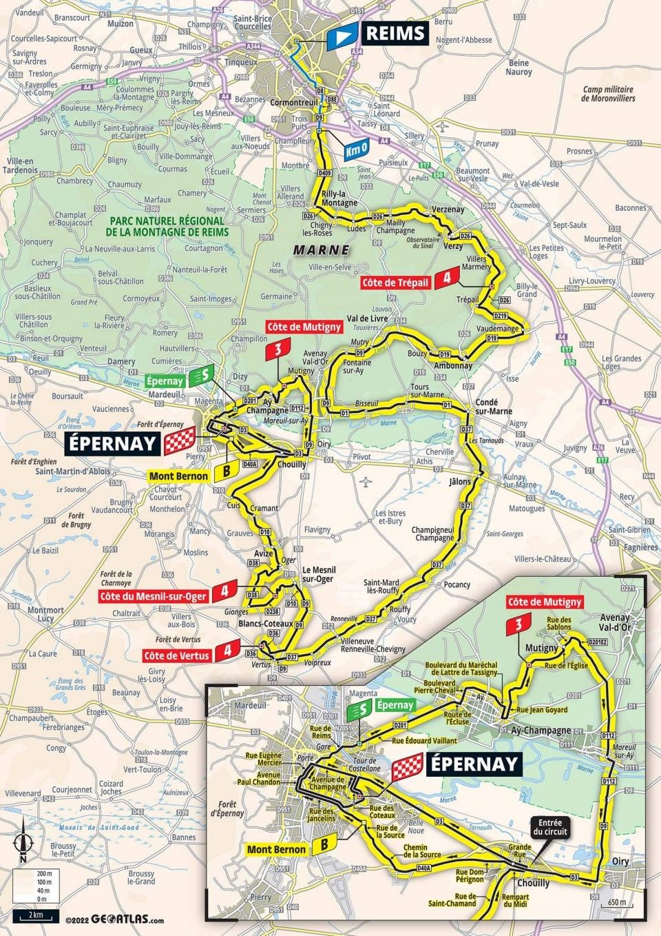 2022 Tour de France Femmes route maps and profiles
