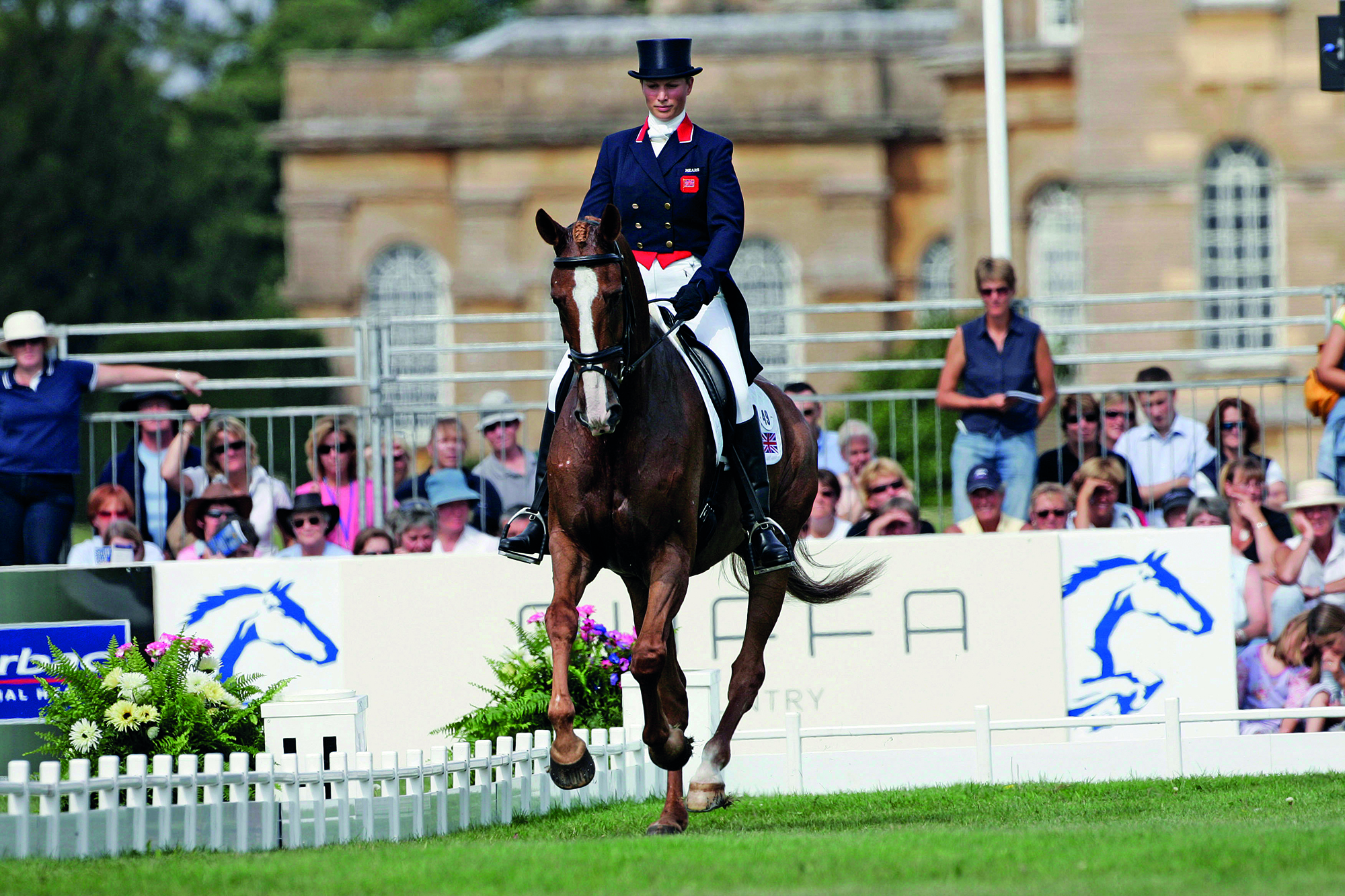 Zara Tindall (n&amp;eacute;e Phillips) and Toytown at the 2005 European Championships.