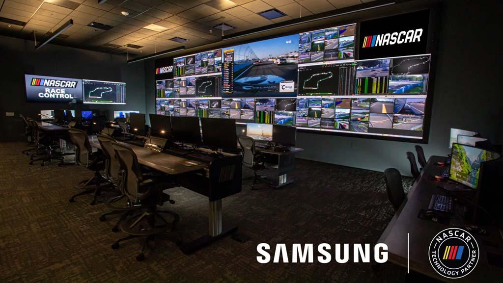 Samsung displays at NASCAR remote officiating center