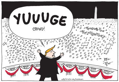 Political Cartoon U.S Trump inaugural investigation
