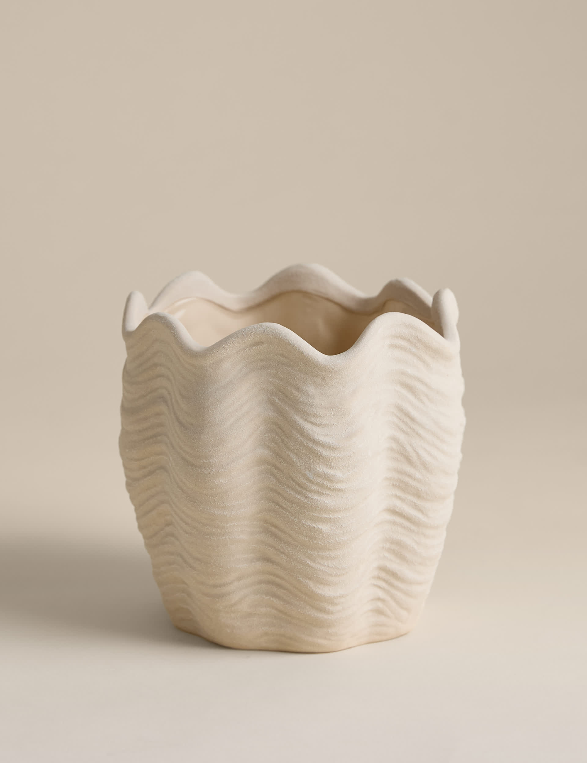 Coastal Textured Ceramic Planter