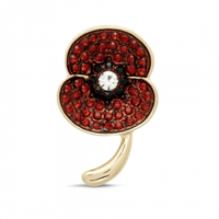 Large Pave Crystal Poppy Pin - £24.99A stylish and elegant Remembrance brooch - with the trademark poppy displayed in a crystal design. 100% of the profits go to the Royal British Legion.