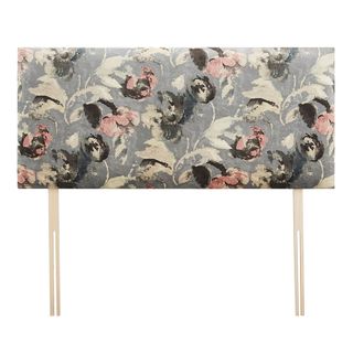 Gray, pink and white floral JD williams headboard