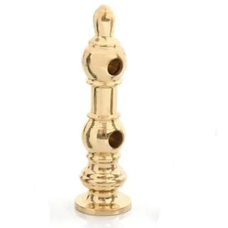 Van Dyke's Restorers Solid Brass Gallery Spindles for Furniture Accents (Single Post or Double Post) Double Post - Center, Brass