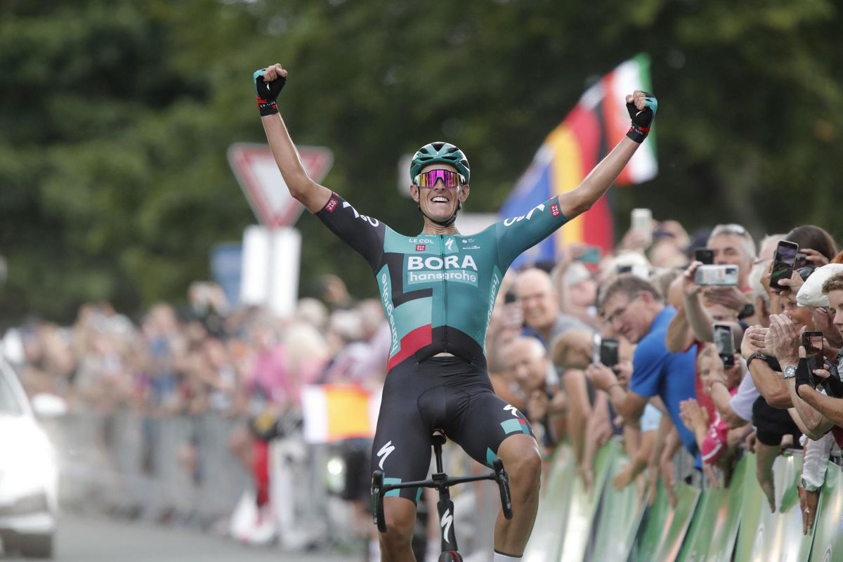 Nils Politt celebrates solo road race win at German Road Championships 