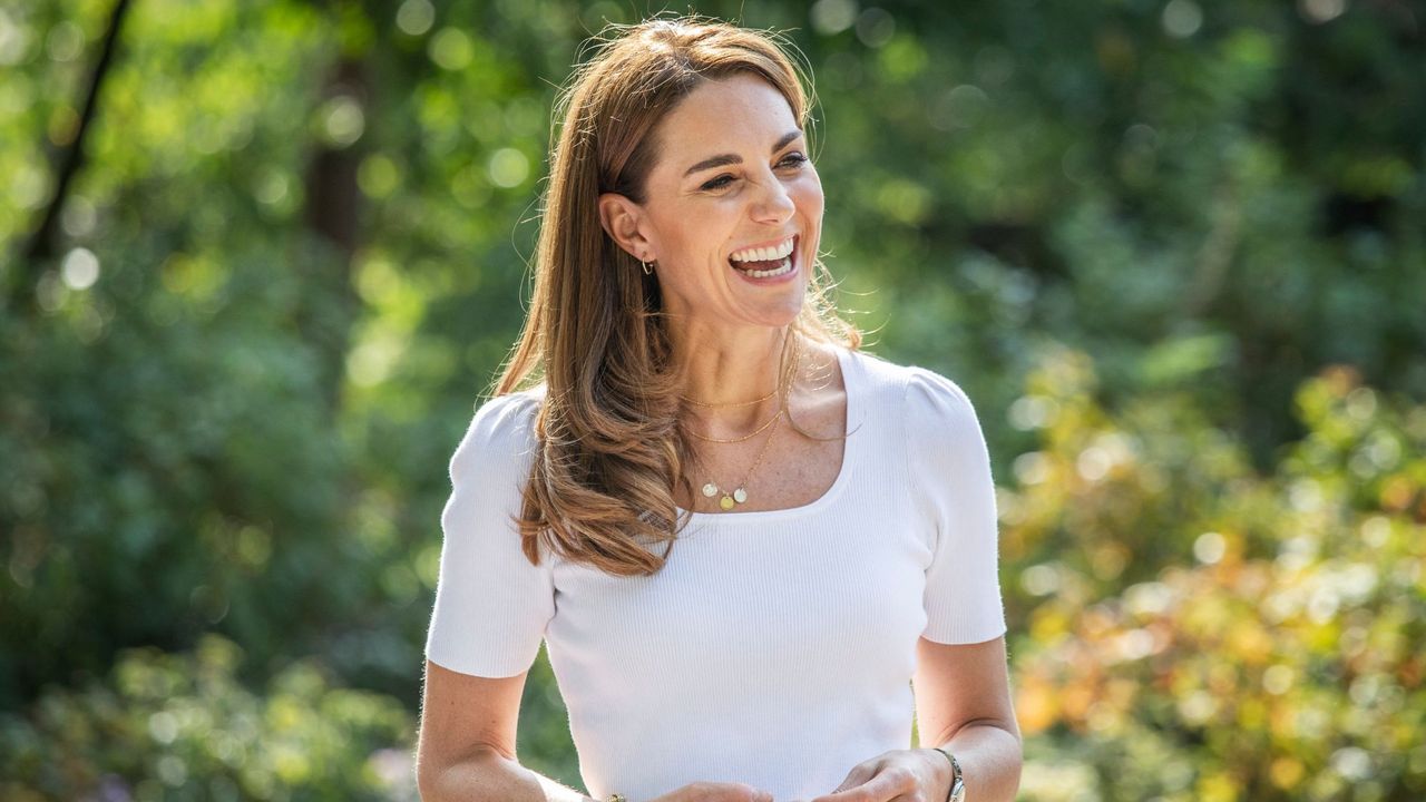 The Princess of Wales smiles in Battersea Park