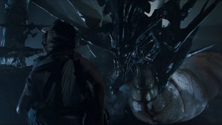 Ripley and Newt face the Queen in Aliens (1986).