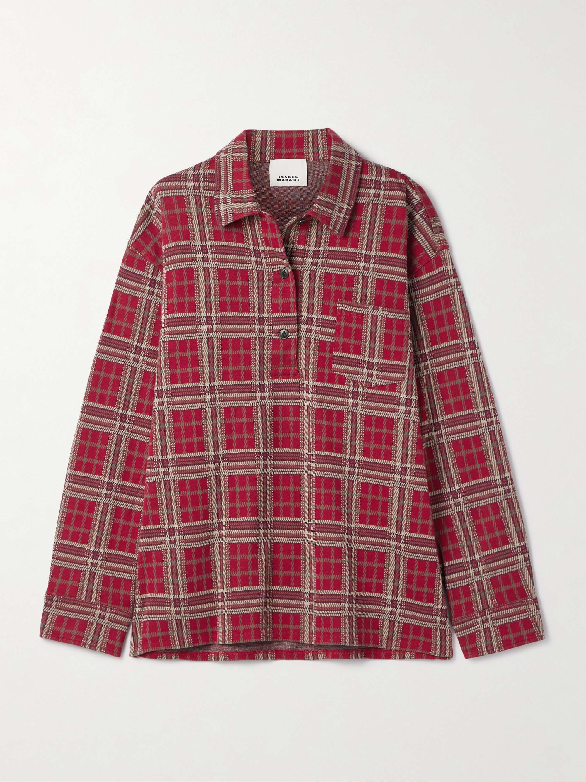 Bruna Oversized Checked Cotton Shirt