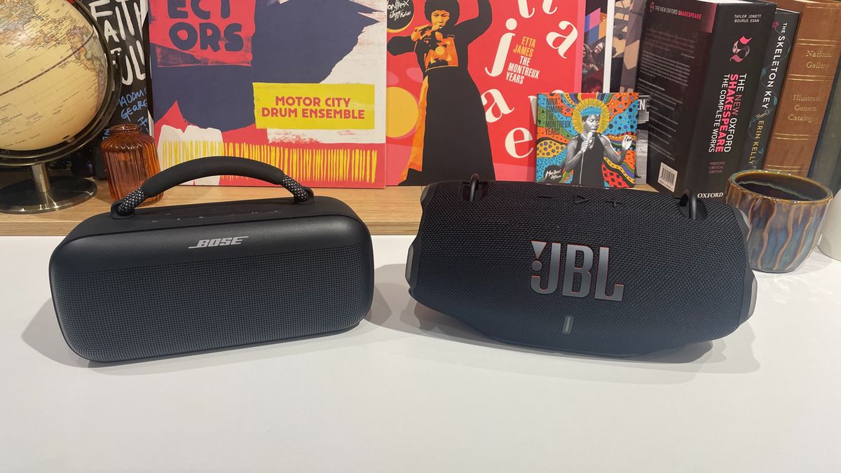 JBL Xtreme 4 next to Bose SoundLink Max