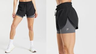 GymShark 2-in-1 running shorts