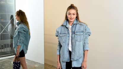 Gigi Hadid Paired a Futuristic Hooded Leather Jacket With Matching