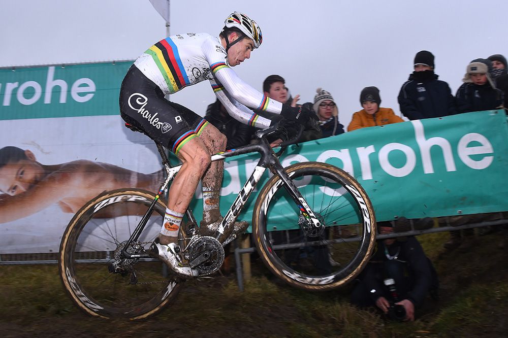 Wout Van Aert (Crelan-Charles) gets some air