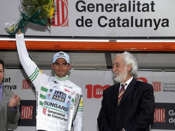 Alberto Contador (Saxo Bank Sungard) leads the Volta Ciclista a Catalunya with three stages remaining.