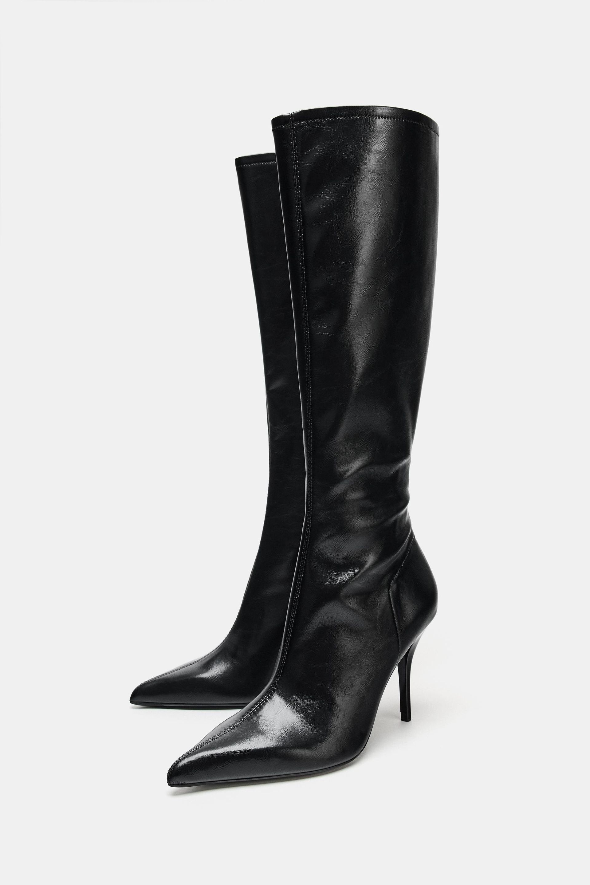 Fitted High-Heel Boots