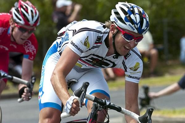 Wes Sulzberger from Tasmania is riding for the E3 Pure Tasmania team during the series and was never too far from the front during stage two.