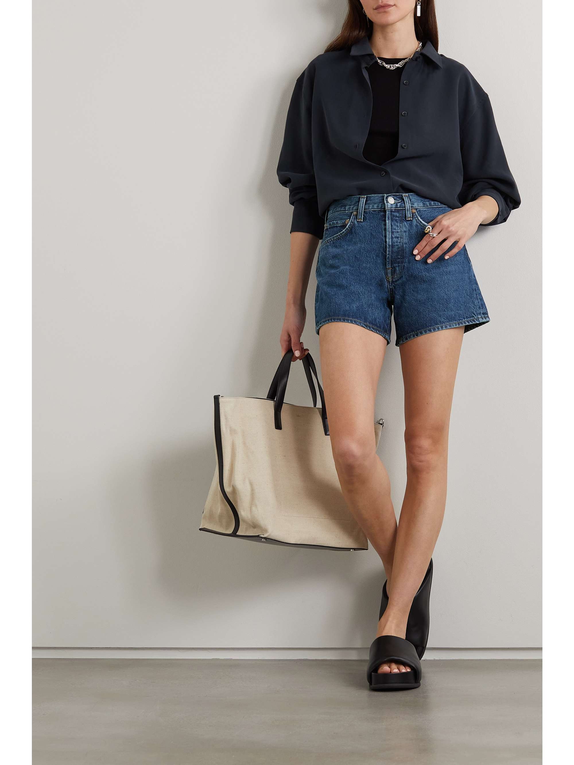 Parker Long Clean Organic Denim Shorts