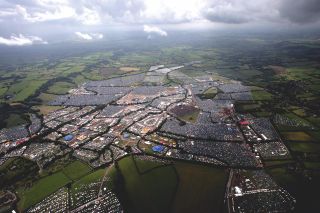 Glastonbury from the sky as shot by Mick Hutson