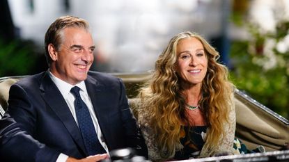 Chris Noth and Sarah Jessica Parker on set of Sex and the City reboot, And Just Like That