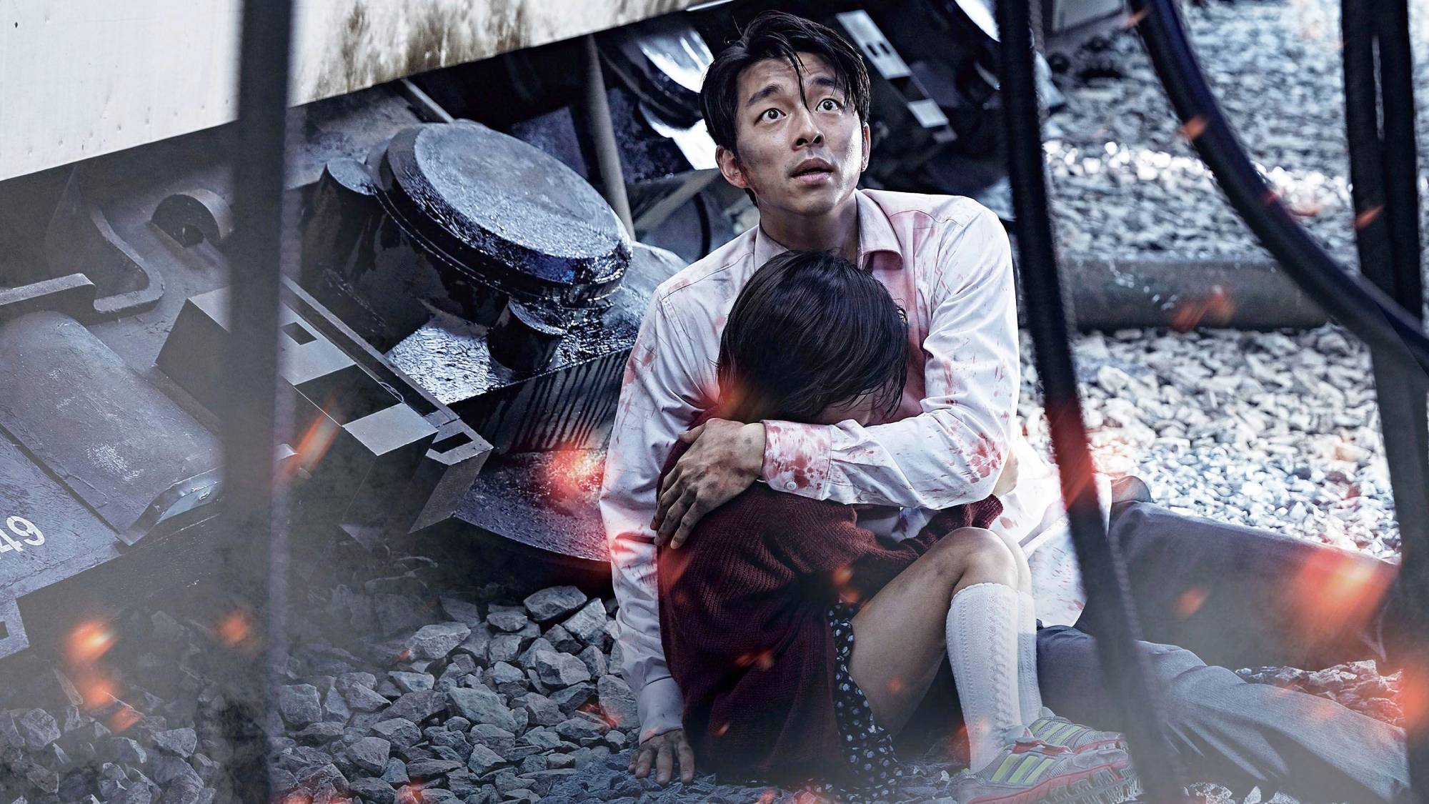 (L-R) Gong Yoo as Seok-woo and Kim Su-an as Su-an in 