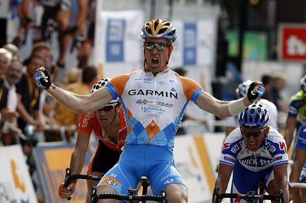 Tyler Farrar is ecstatic with his Vattenfall Cyclassics victory.