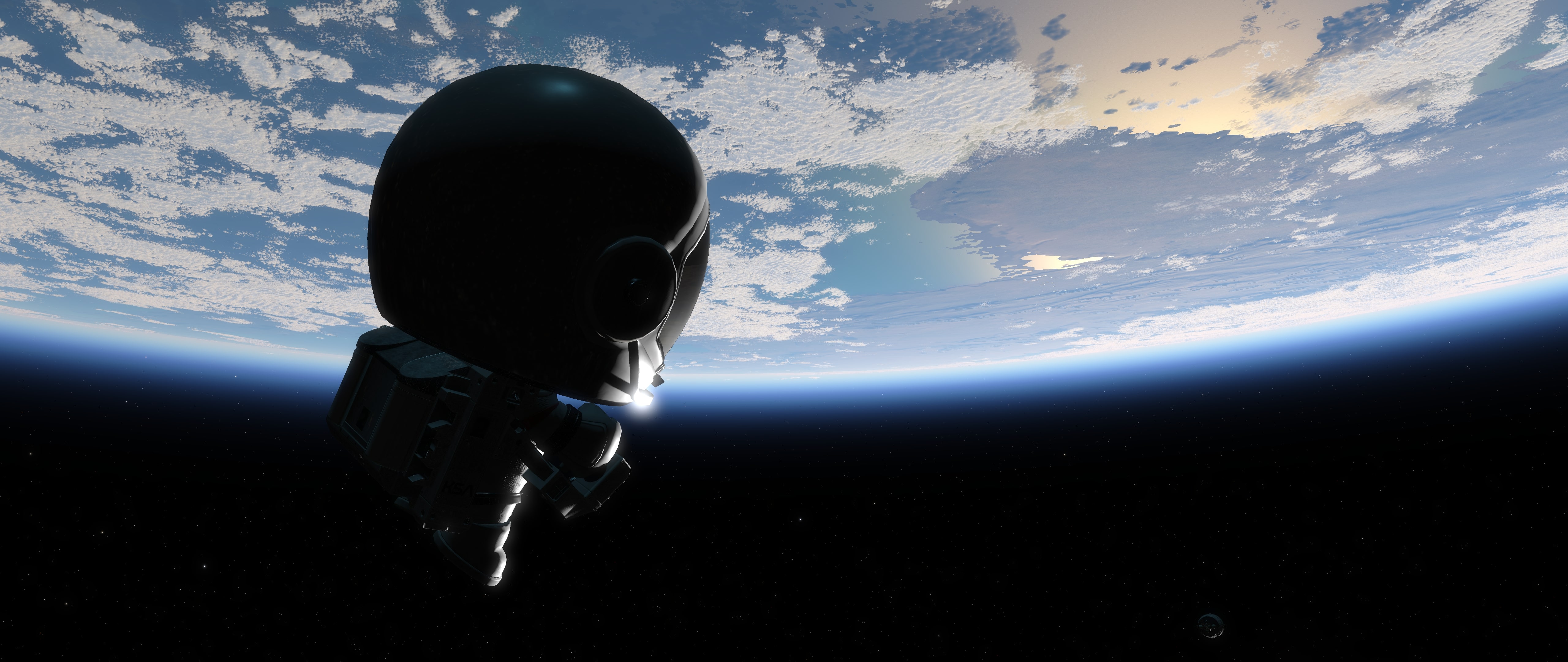 Screenshot from the pre-alpha build of Kitten Space Agency