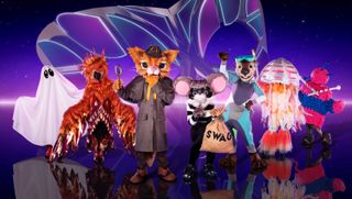 The Masked Singer UK season 4 contestants standing in a line