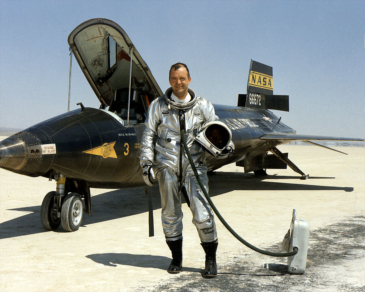 William &quot;Bill&quot; Dana Next to the X-15 Aircraft 