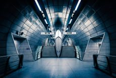 Into the Abyss by Katherine Young, captures the elegant modernity of Southwark tube station.