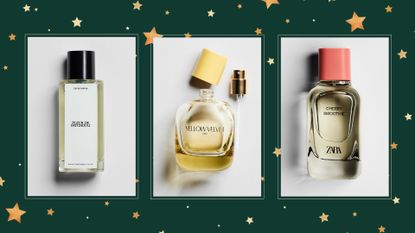 A composite image of three of the perfumes included in best Zara perfume