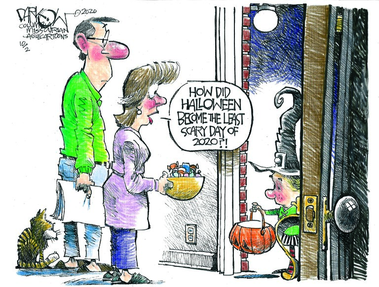 Editorial Cartoon U.S. Halloween 2020