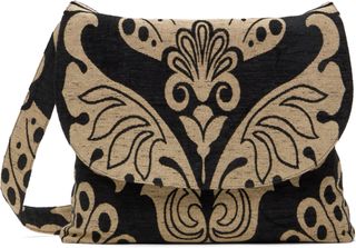 Black & Beige Beardsley Tapestry Bag