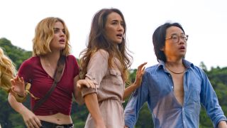 Lucy Hale, Maggie Q, and Jimmy O. Yang in Blumhouse's Fantasy Island