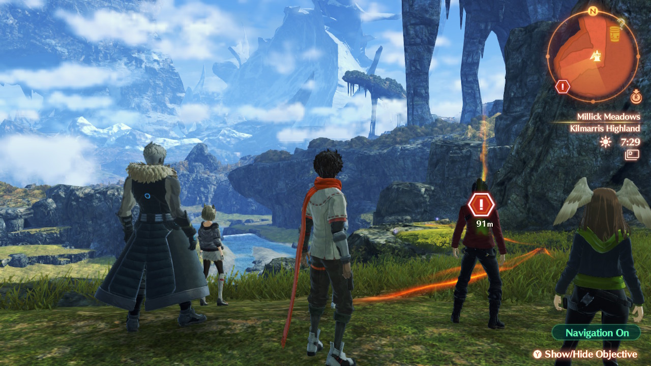 Xenoblade Chronicles 3 characters looking at vast landscape