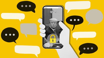 Illustration of Trump and a smartphone