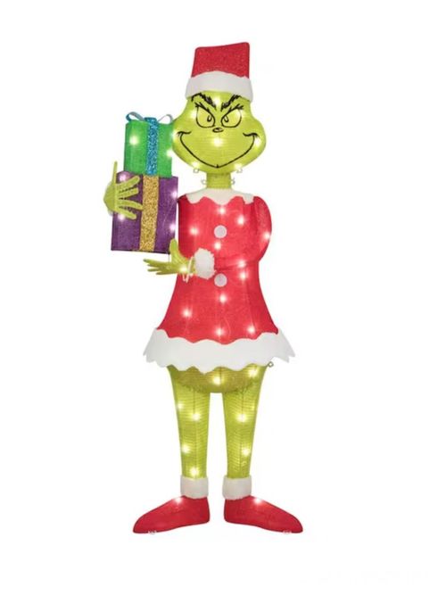 Dr. Seuss's The Grinch Lighted Tinsel Yard Sculpture