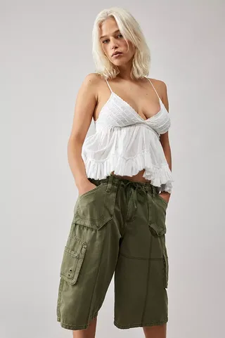 Bdg Sasha Longline Cargo Khaki Jolt