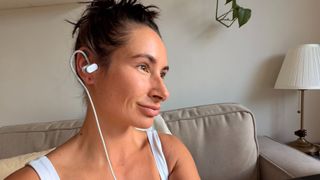 Sam wearing the NuroPod vagus nerve stimulator