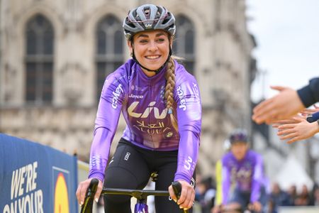 OUDENAARDE, BELGIUM - APRIL 05: Letizia Paternoster of Italy and Team Liv AlUla Jayco prior to the 23rd Tour of Flanders 2026 - Ronde van Vlaanderen - Women's Elite a 164.1km one day race from Oudenaarde to Oudenaarde / #UCIWWT / on April 05, 2026 in Oudenaarde, Belgium. (Photo by Luc Claessen/Getty Images)
