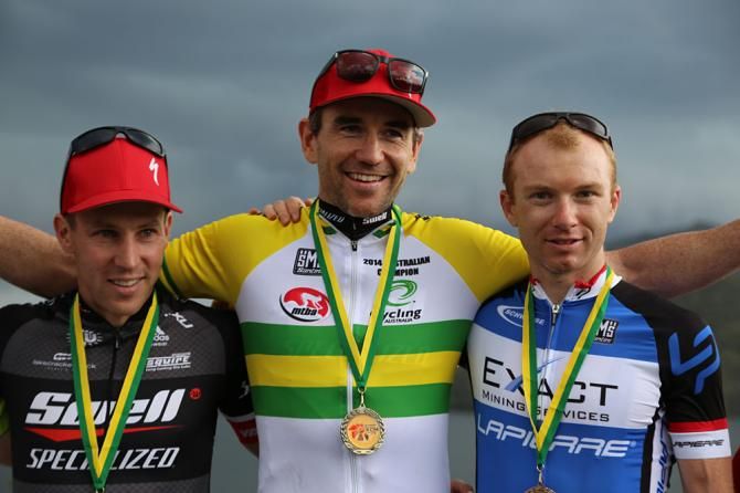 Elite men's podium: Shaun Lewis, Andy Blair, Adrian Jackson