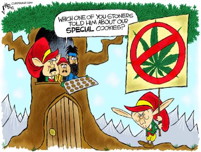 Political cartoon U.S. Jeff Sessions marijuana crackdown
