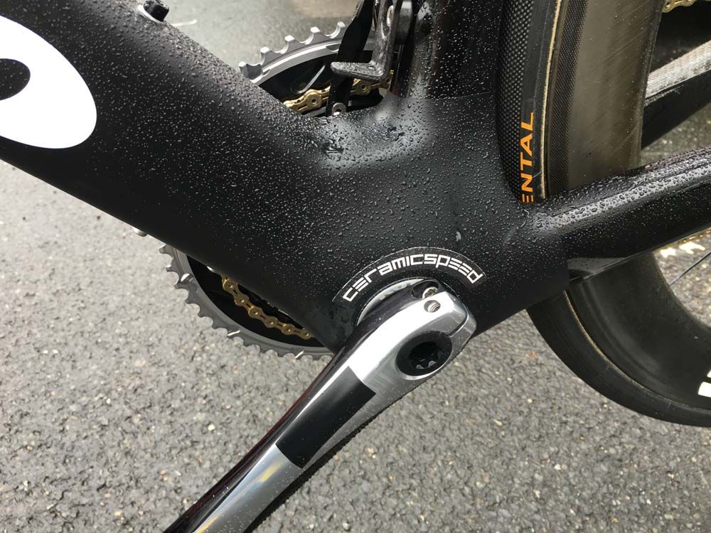 Ceramicspeed bearings for Cavendish's Cervelo S5.