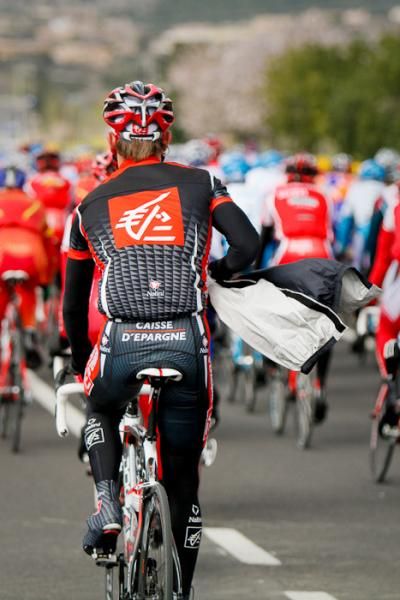 Riders quickly started peeling off all the extra clothing as the sun came out.