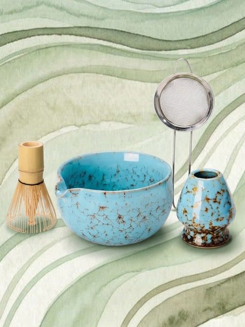 Blue Matcha Whisk Set