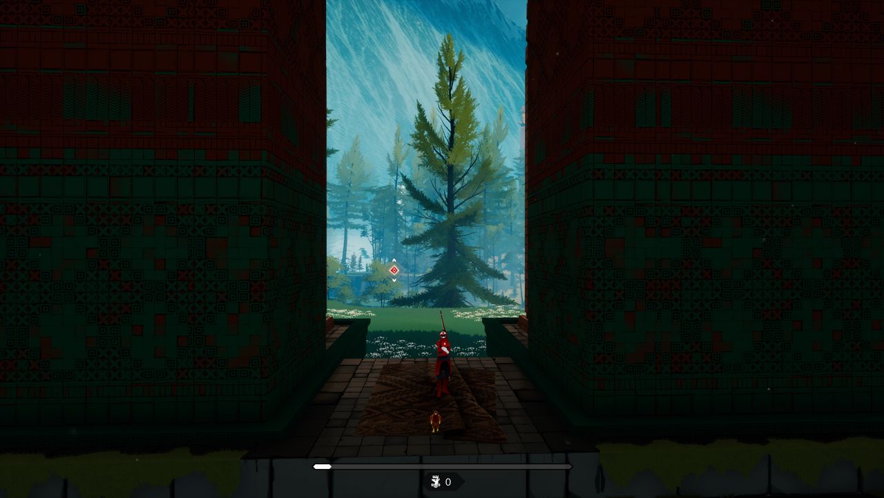 a narrow shot of a tree