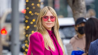 Heidi Klum is seen filming on Rodeo Drive on January 17, 2022 in Los Angeles, California