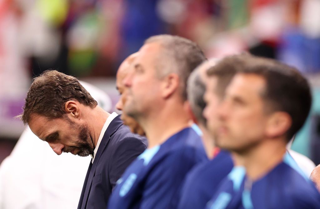 Gareth Southgate and his England bench